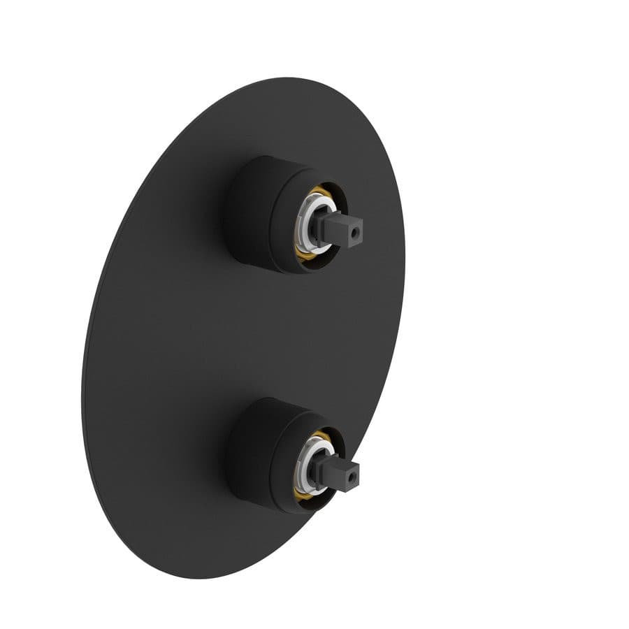 ULTRAMIX korpus do baterii prysznicowej podtynkowej, 2 wyjścia, obrotowy przełącznik, czarny mat