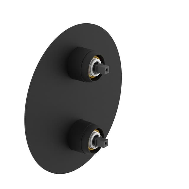 ULTRAMIX korpus do baterii prysznicowej podtynkowej, 2 wyjścia, obrotowy przełącznik, czarny mat