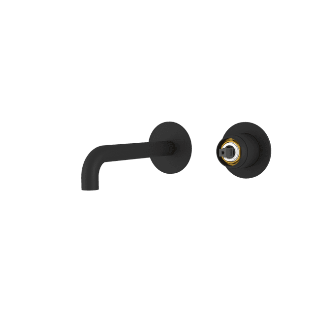 ULTRAMIX korpus baterii podtynkowej umywalkowej 2-elementowej, główka wylewki 16cm, czarny mat