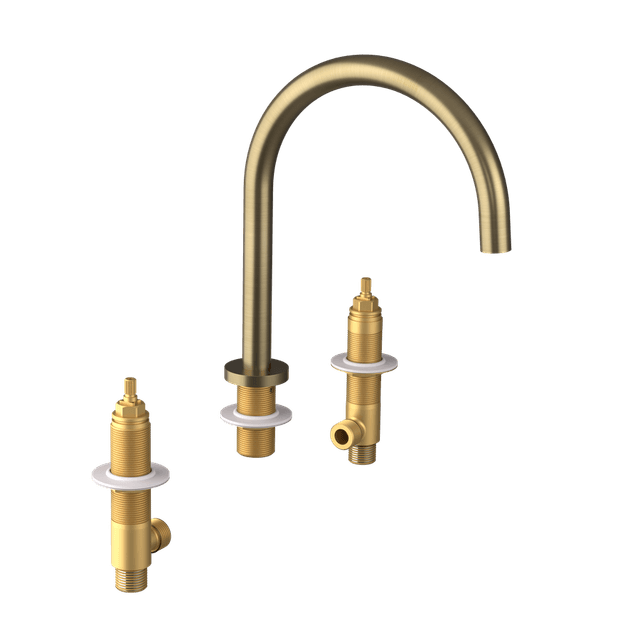 ULTRAMIX korpus fo 3-elementowej baterie umywalkoweh bez odpływu, złoto mat