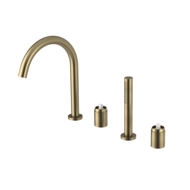 ULTRAMIX 4-elementowy korpus baterii do montażu na brzegu wanny, złoto mat