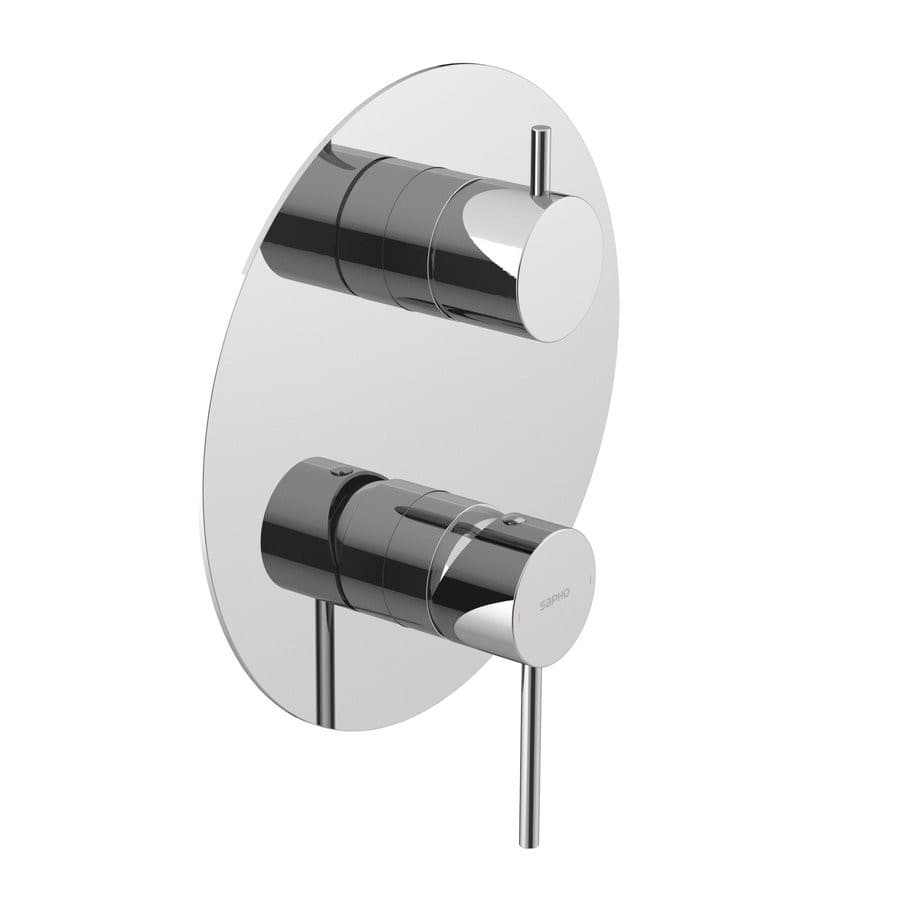 ULTRAMIX bateria prysznicowa podtynkowa, 3 wyjścia, obrotowy przełącznik, chrom