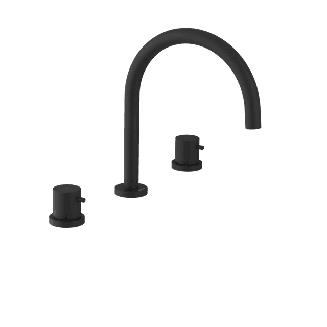 ULTRAMIX trzyelementowa bateria umywalkowa bez odpływu, czarny mat