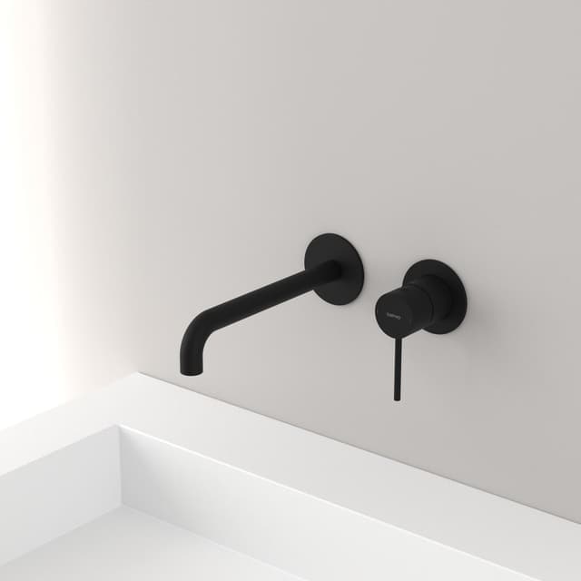 ULTRAMIX bateria podtynkowa umywalkowa 2-elementowea, główka 16cm, czarny mat