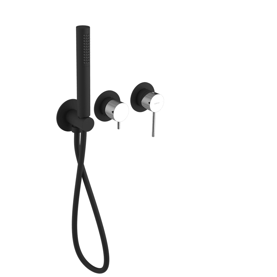 ULTRAMIX podtynkowa bateria prysznicowa, 2 funkcje, czarny mat/chrom