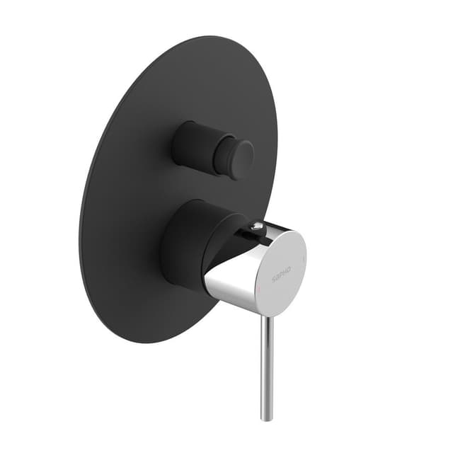 ULTRAMIX bateria prysznicowa podtynkowa, 2 wyjście, czarny mat/chrom