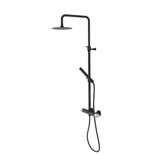 ULTRAMIX zestaw prysznicowy z baterią dźwigniową, czarny mat/chrom