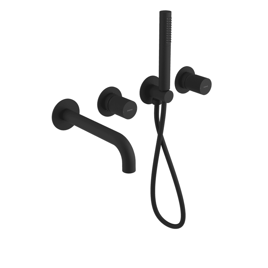 ULTRATAP bateria wannowa podtynkowa, kompletna, 2 wyjścia, czarny mat