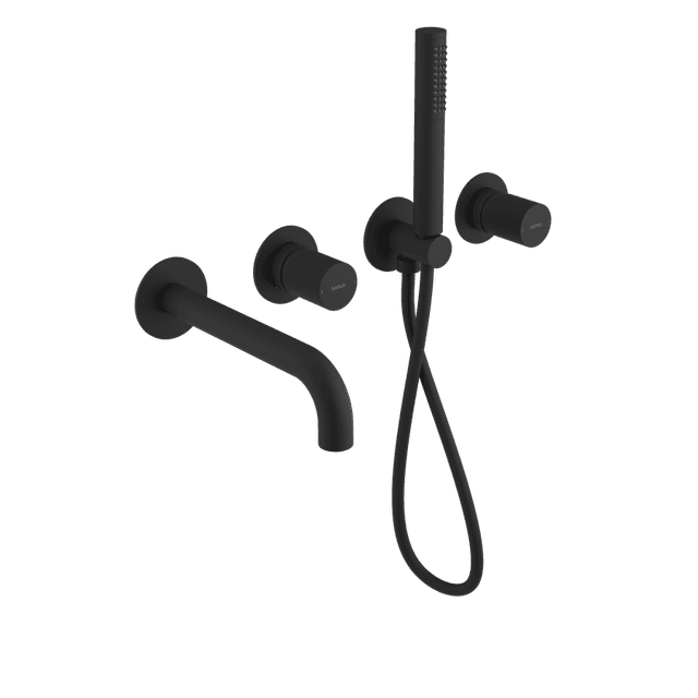 ULTRATAP bateria wannowa podtynkowa, kompletna, 2 wyjścia, czarny mat