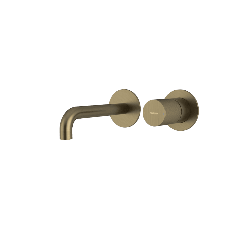 ULTRATAP bateria podtynkowa umywalkowa 2-elementowea, główka 20cm, złoto mat