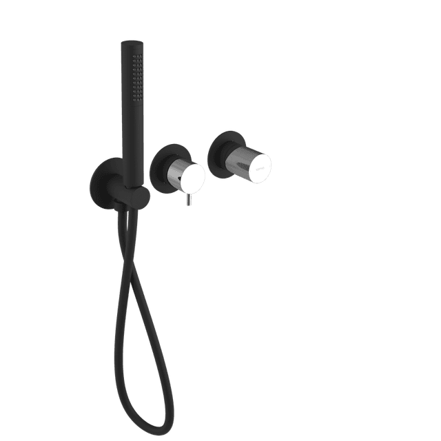 ULTRATAP podtynkowa bateria prysznicowa, 2 funkcje, czarny mat/chrom