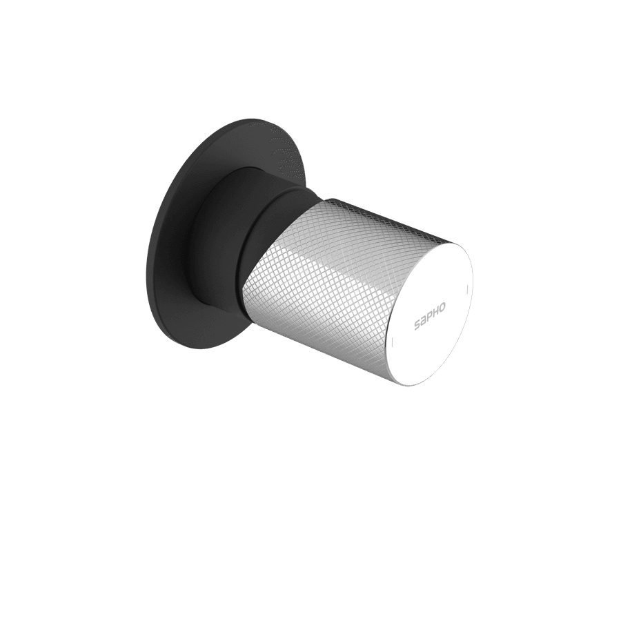 ULTRATAP bateria prysznicowa podtynkowa, 1 wyjście, czarny matt/chrom