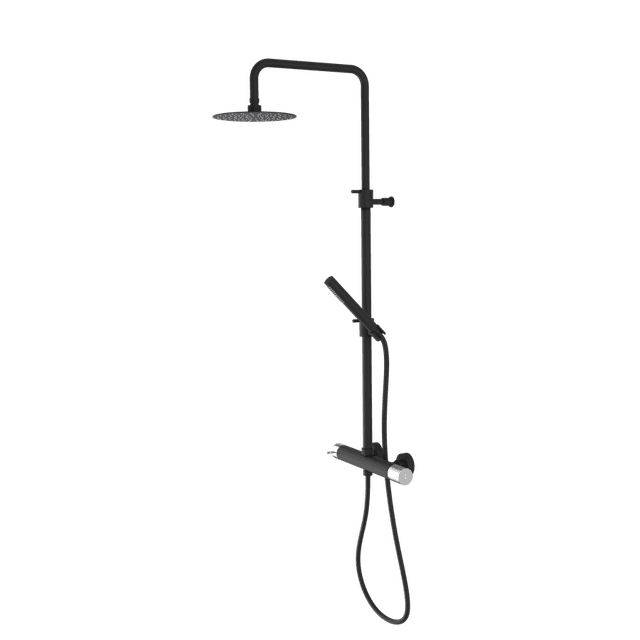 ULTRATAP zestaw prysznicowy z baterią dźwigniową, czarny mat/chrom