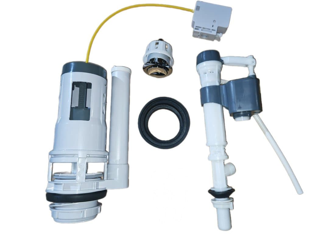 JALTA HYGIE zestaw spłukujący z przyciskiem DUAL 49mm, napełnianie od dołu, chrom