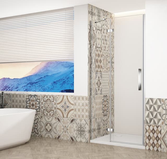 TRINITY CHROME drzwi prysznicowe do wnęki 1100 mm, szkło czyste, lewe