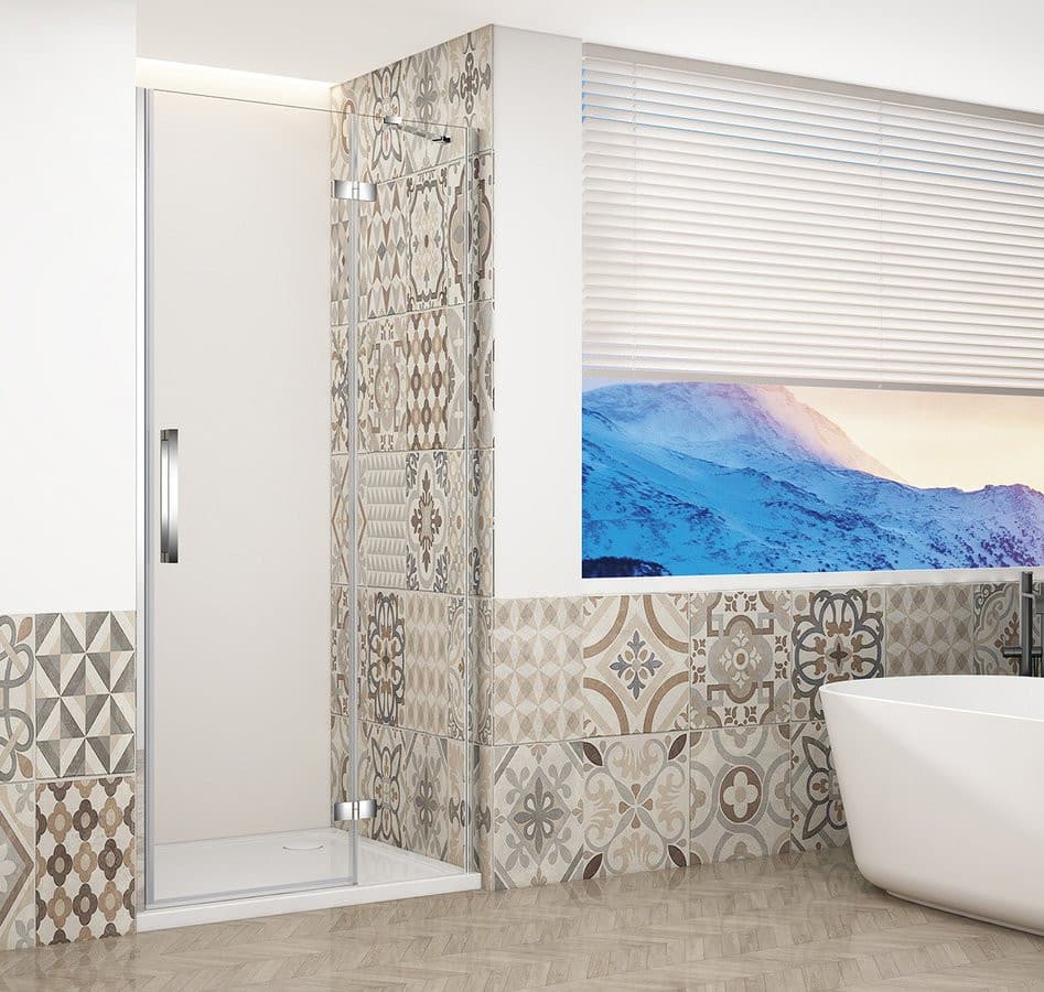 TRINITY CHROME drzwi prysznicowe do wnęki 1100 mm, szkło czyste, prawe