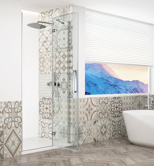 TRINITY CHROME drzwi prysznicowe do wnęki 1100 mm, szkło czyste, prawe