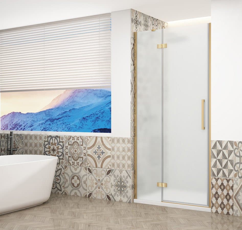 TRINITY GOLD drzwi prysznicowe do wnęki 1100 mm, szkło matowe, lewe