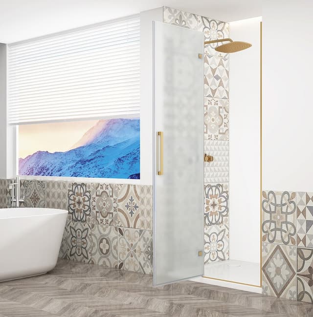 TRINITY GOLD drzwi prysznicowe do wnęki 1100 mm, szkło matowe, lewe