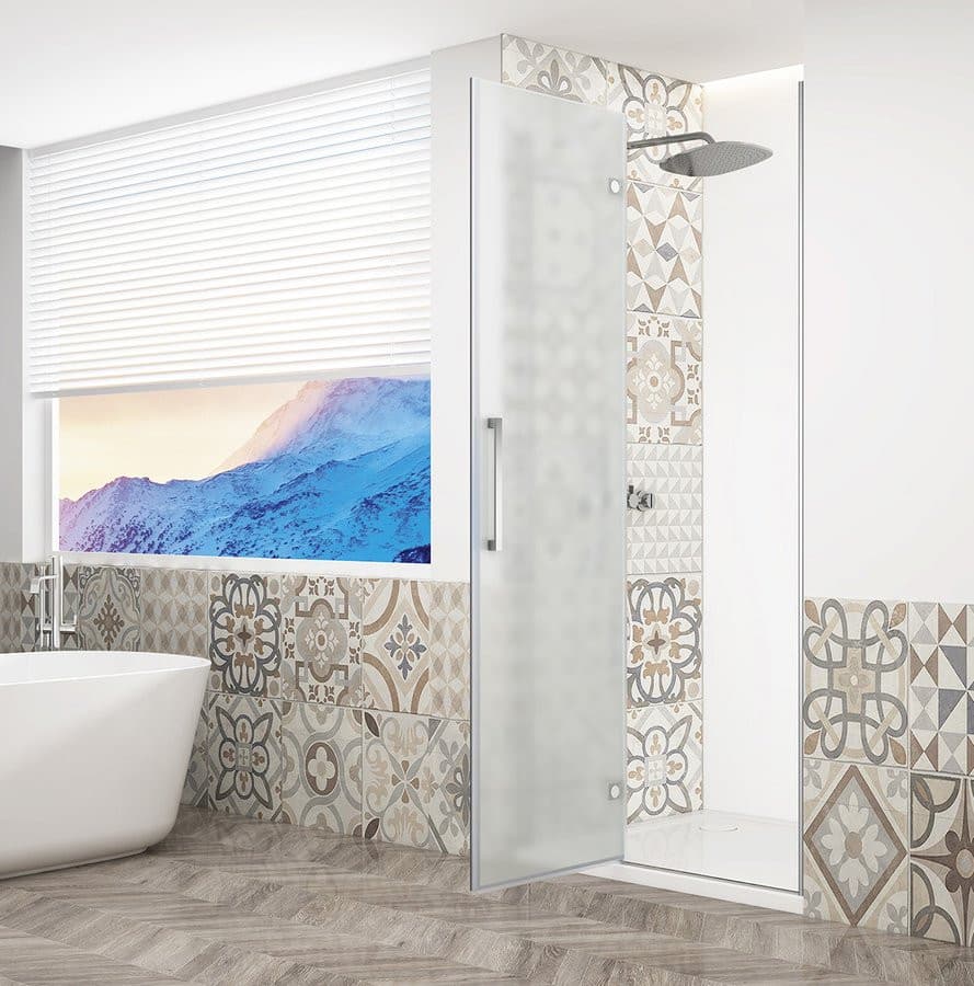 TRINITY CHROME drzwi prysznicowe do wnęki 1100 mm, szkło matowe, lewe