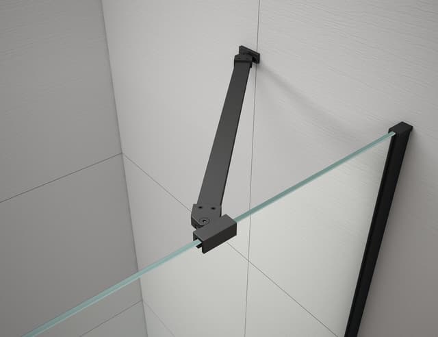 TRINITY BLACK drzwi prysznicowe do wnęki 1200 mm, szkło czyste, lewe