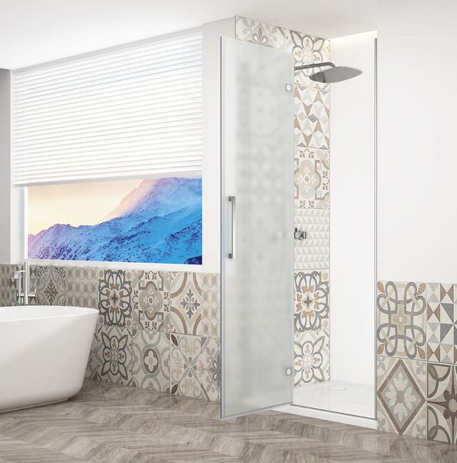 TRINITY CHROME drzwi prysznicowe do wnęki 1200 mm, szkło matowe, lewe