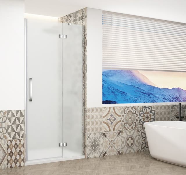 TRINITY CHROME drzwi prysznicowe do wnęki 1200 mm, szkło matowe, prawe