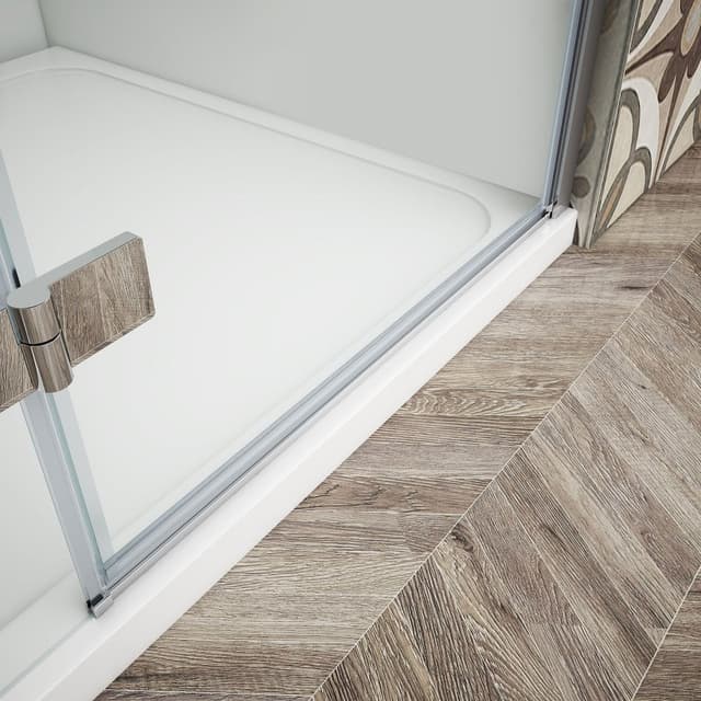 TRINITY CHROME drzwi prysznicowe do wnęki 900 mm, szkło czyste, lewe