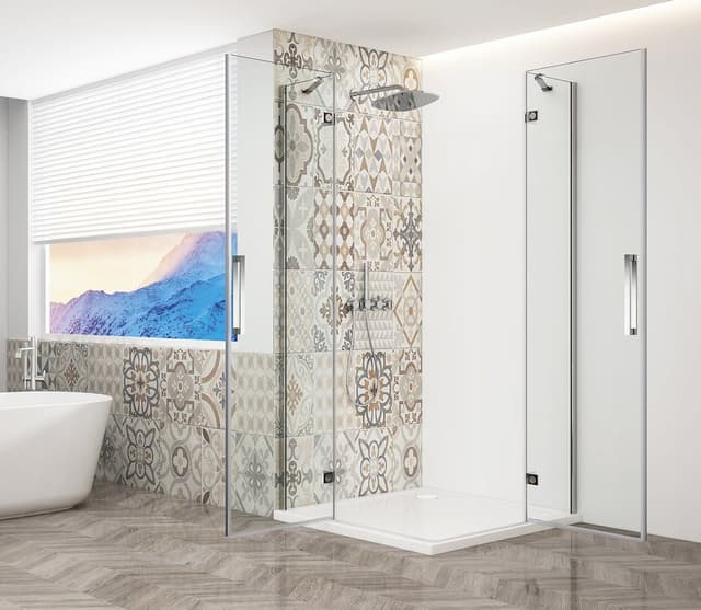 TRINITY CHROME kabina prysznicowa 1200x1000mm, wejście z rogu, szkło czyste