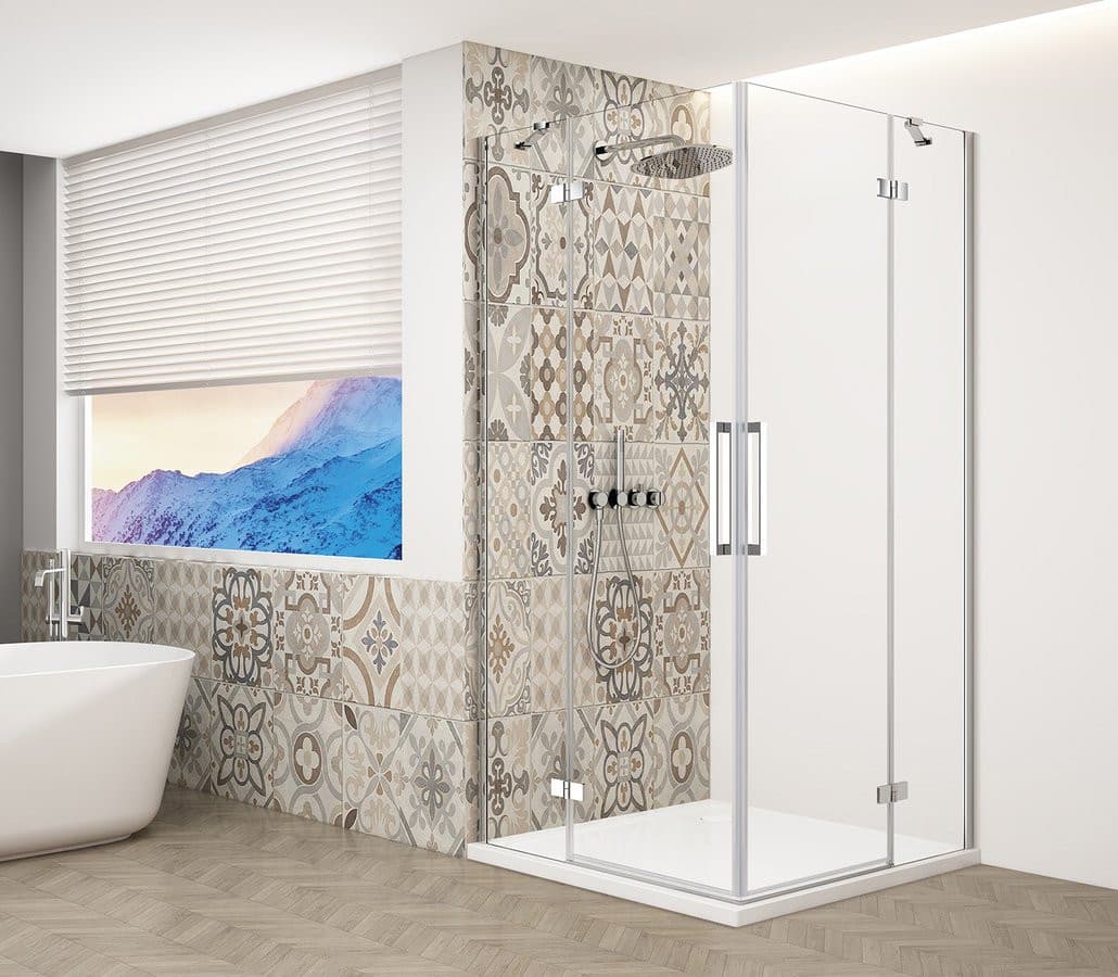 TRINITY CHROME kabina prysznicowa 1200x1100mm, wejście z rogu, szkło czyste