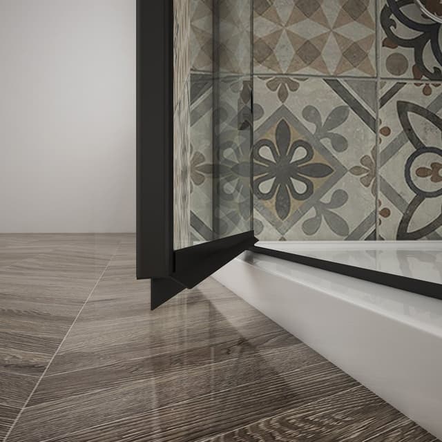 TRINITY BLACK kabina prysznicowa 900x900mm, wejście z rogu, szkło matowe