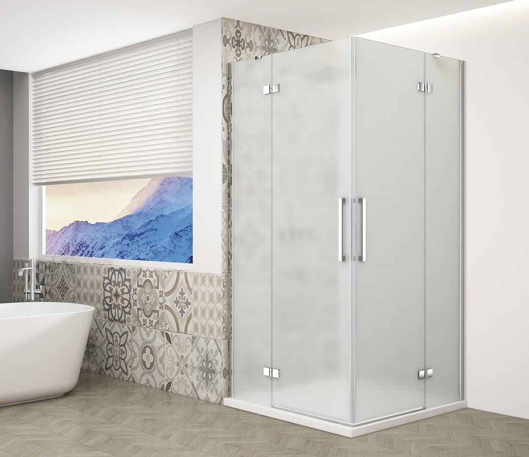 TRINITY CHROME kabina prysznicowa 900x900mm, wejście z rogu, szkło matowe