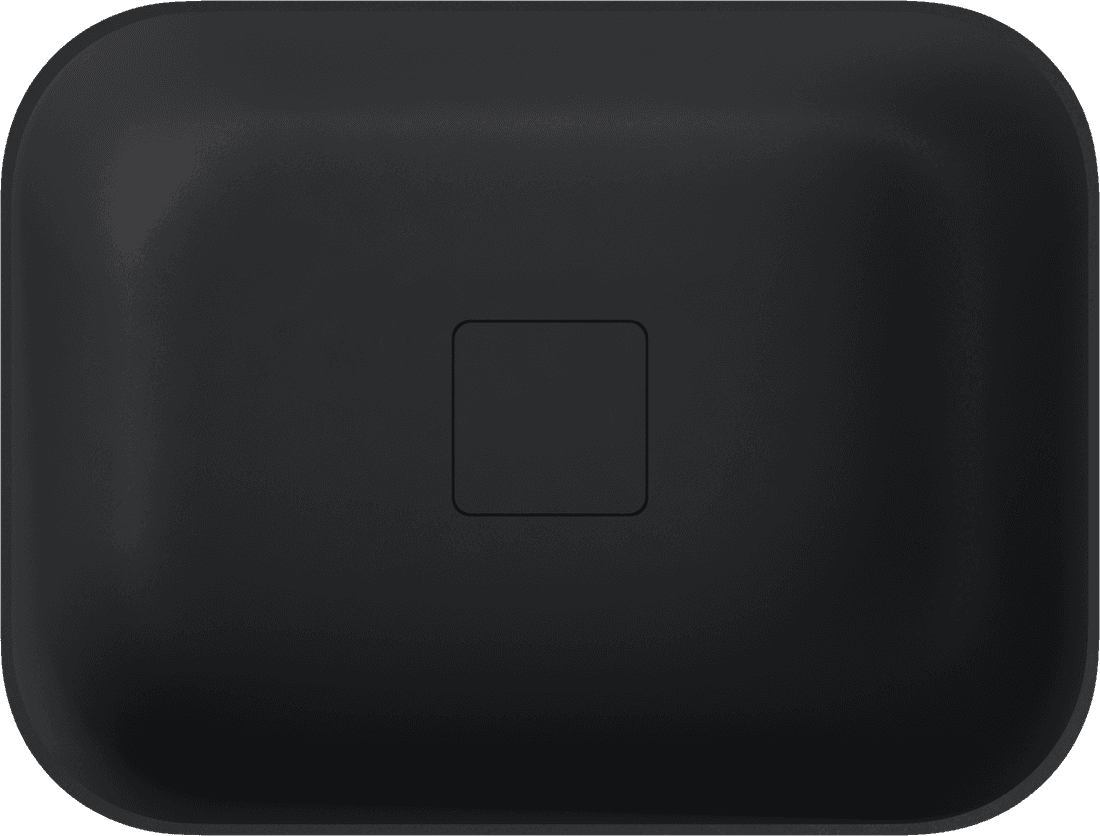 BANERA SQUARE umywalka kompozytowa nablatowa, 50x36cm, antracit mat