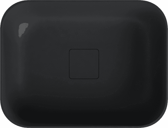 BANERA SQUARE umywalka kompozytowa nablatowa, 50x36cm, antracit mat