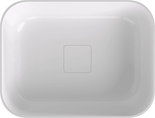 BANERA SQUARE umywalka kompozytowa nablatowa, 50x36cm, biały/brązowy mat