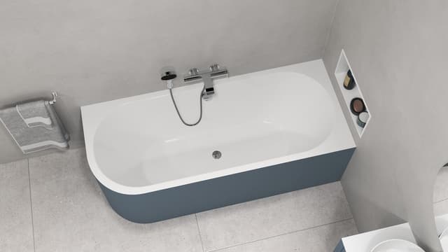 VIVA R MONOLITH wanna wolnostojąca przyścienna 180x75x60cm, biały/siena