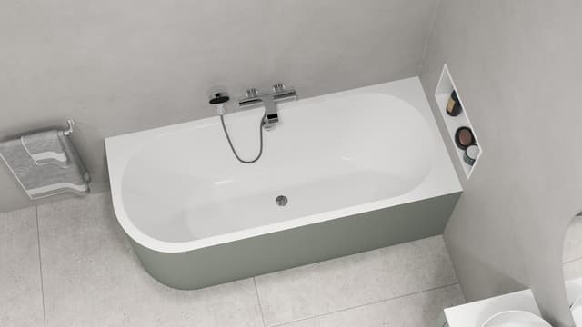 VIVA R MONOLITH wanna wolnostojąca przyścienna 180x75x60cm, biały/verde