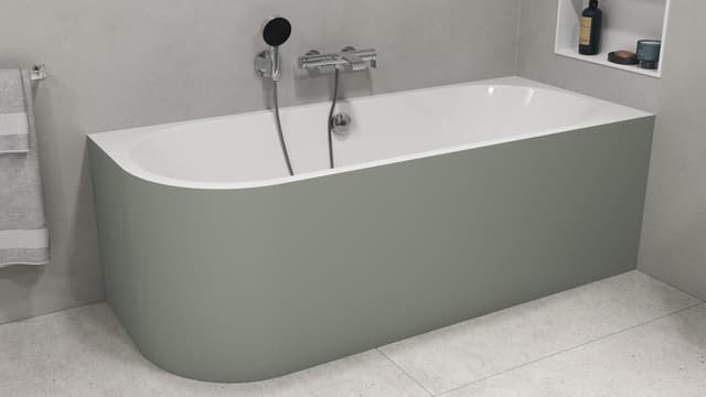 VIVA R MONOLITH wanna wolnostojąca przyścienna 180x75x60cm, biały/verde