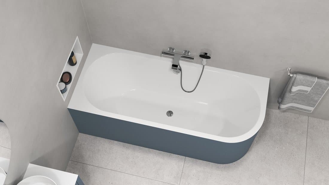 VIVA L MONOLITH wanna wolnostojąca przyścienna 170x75x60cm, biały/siena