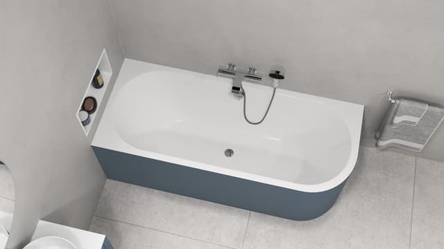 VIVA L MONOLITH wanna wolnostojąca przyścienna 170x75x60cm, biały/siena