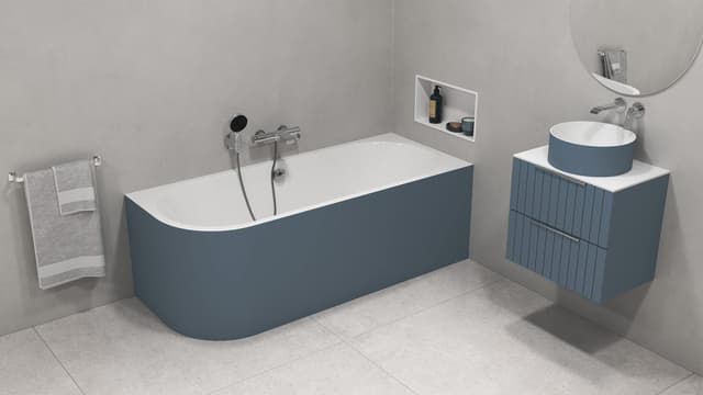 VIVA R MONOLITH wanna wolnostojąca przyścienna 170x75x60cm, biały/siena