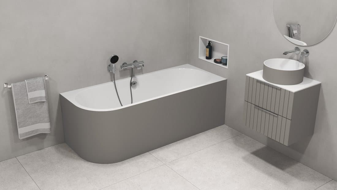 VIVA R MONOLITH wanna wolnostojąca przyścienna 170x75x60cm, biały/agila