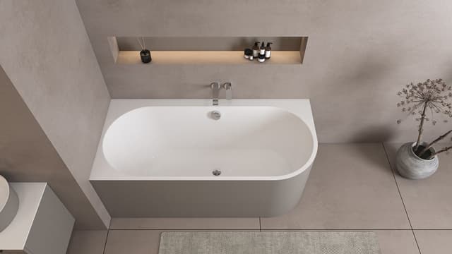 ASTRA L MONOLITH wanna wolnostojąca przyścienna 160x75x60cm, biały/agila