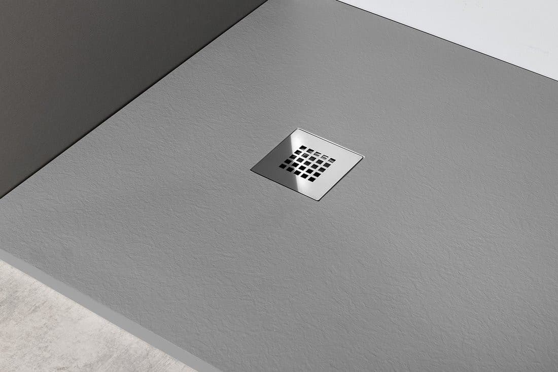 MITIA sprchová vanička z litého mramoru, obdélník 120x70cm, šedá