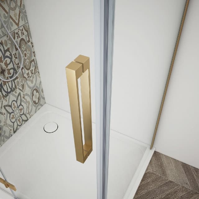 TRINITY GOLD MATT kabina prysznicowa 1100x1000mm, szkło matowe, lewe