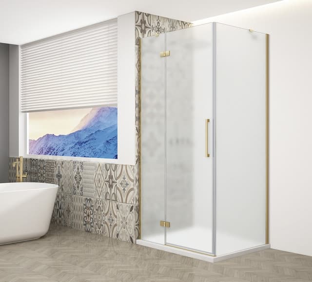 TRINITY GOLD MATT kabina prysznicowa 1200x1000mm, szkło matowe, lewe