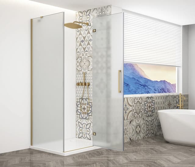 TRINITY GOLD MATT kabina prysznicowa 800x1000mm, szkło matowe, prawe