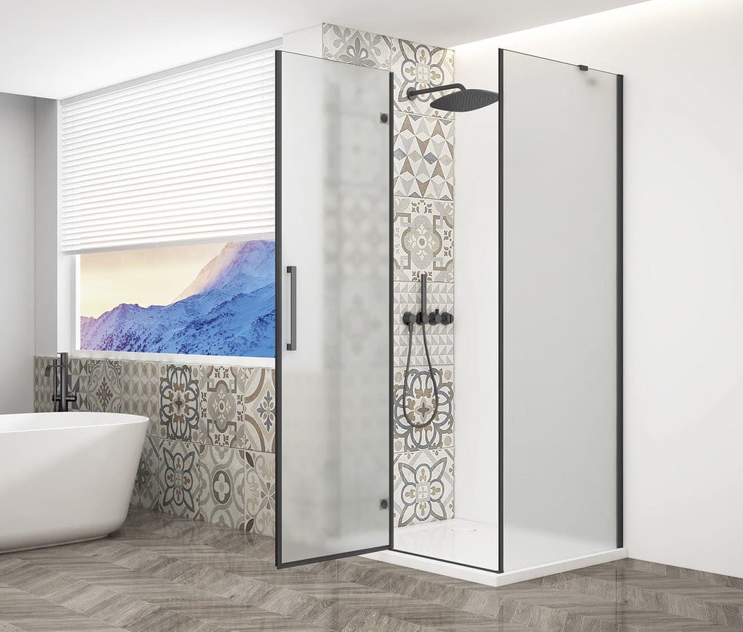 TRINITY BLACK kabina prysznicowa 1200x800mm, szkło matowe, lewe