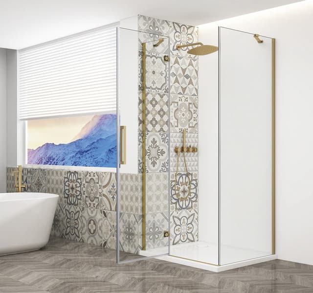 TRINITY GOLD MATT kabina prysznicowa 1100x900mm, szkło czyste, lewe