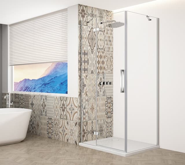 TRINITY CHROME kabina prysznicowa 1100x900mm, szkło czyste, lewe